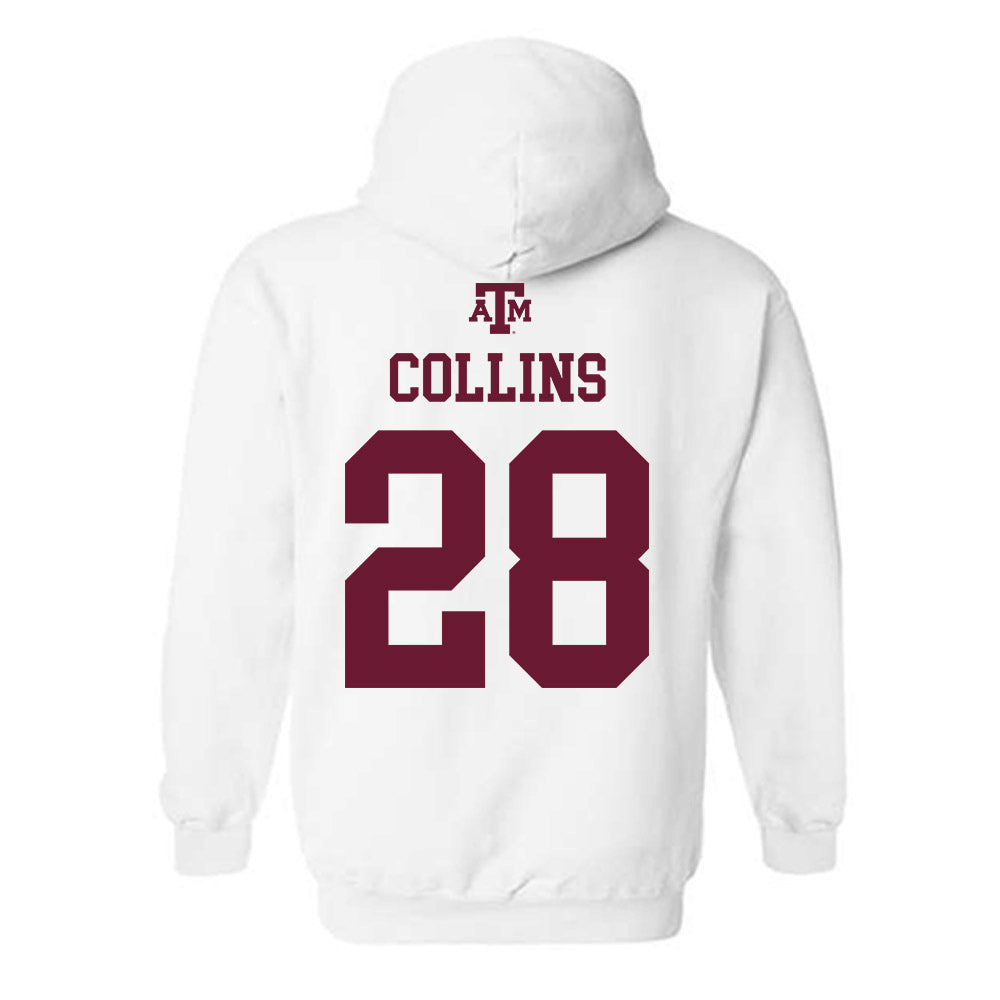 Texas A&M - NCAA Football : Chance Collins - White Out 2026 Hooded Sweatshirt-1