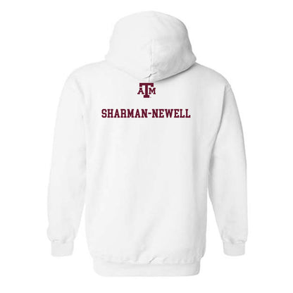 Texas A&M - NCAA Men's Track & Field : Reece Sharman-Newell - White Out 2026 Hooded Sweatshirt-1