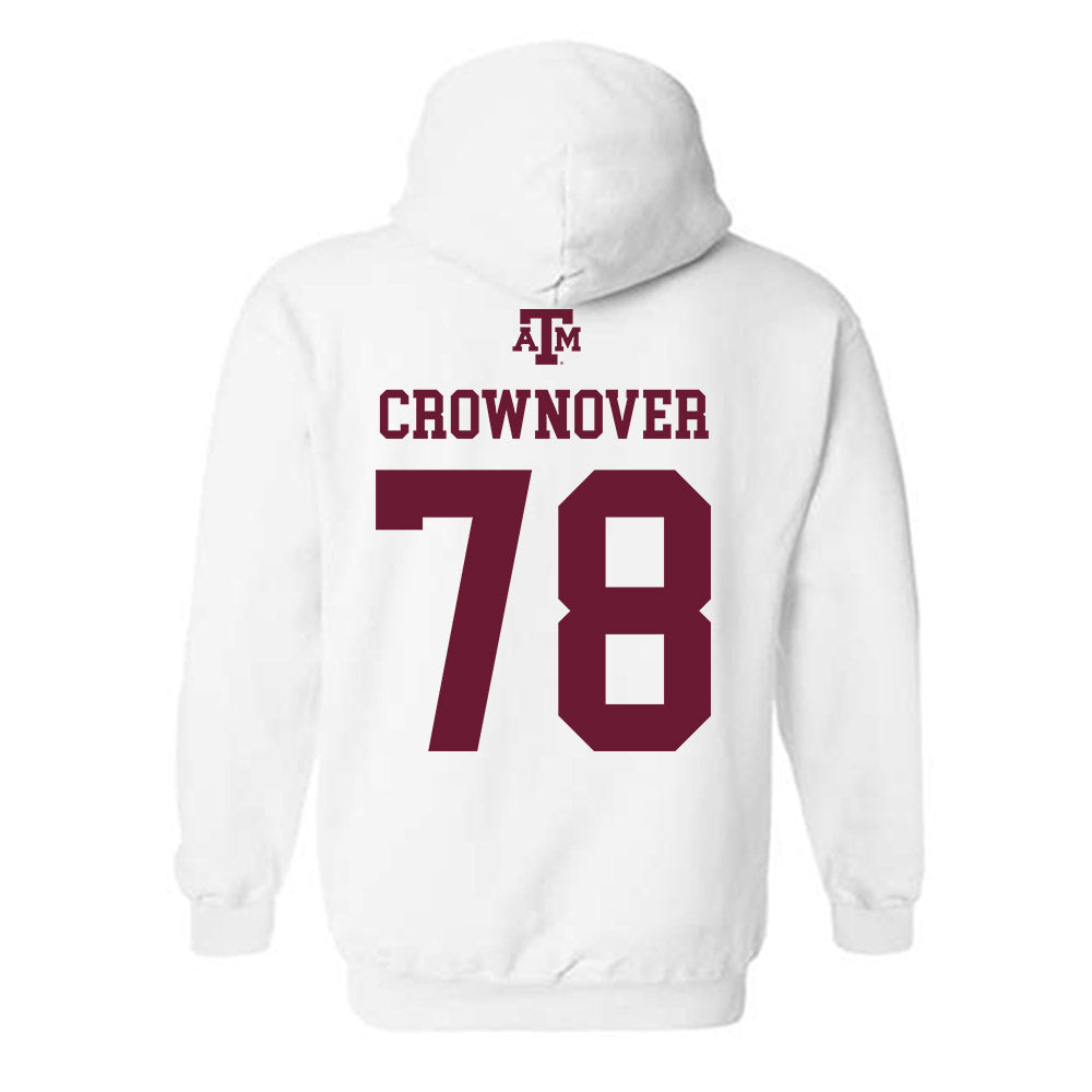 Texas A&M - NCAA Football : Dametrious Crownover - White Out 2026 Hooded Sweatshirt-1