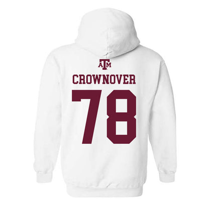 Texas A&M - NCAA Football : Dametrious Crownover - White Out 2026 Hooded Sweatshirt-1