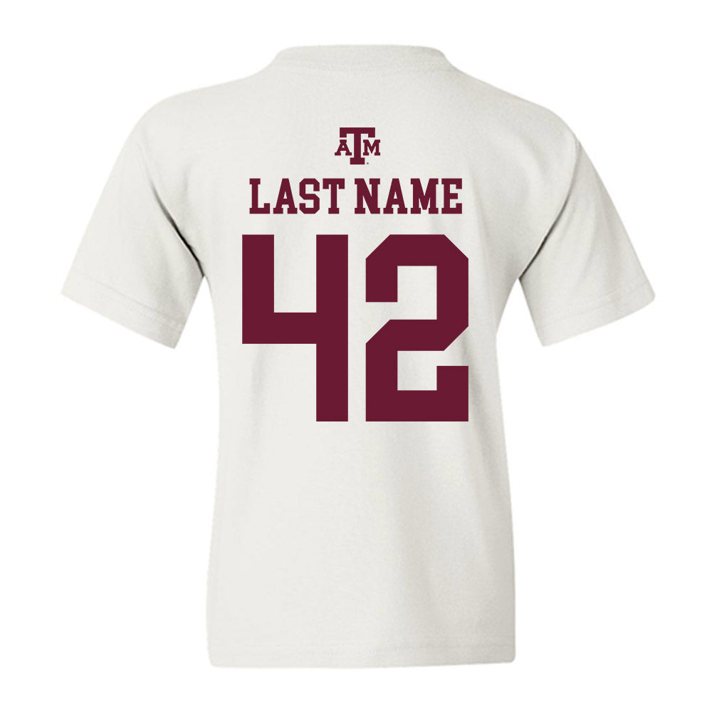 Texas A&M - NCAA Football : Kendall Jackson - White Out 2026 Youth T-Shirt-1
