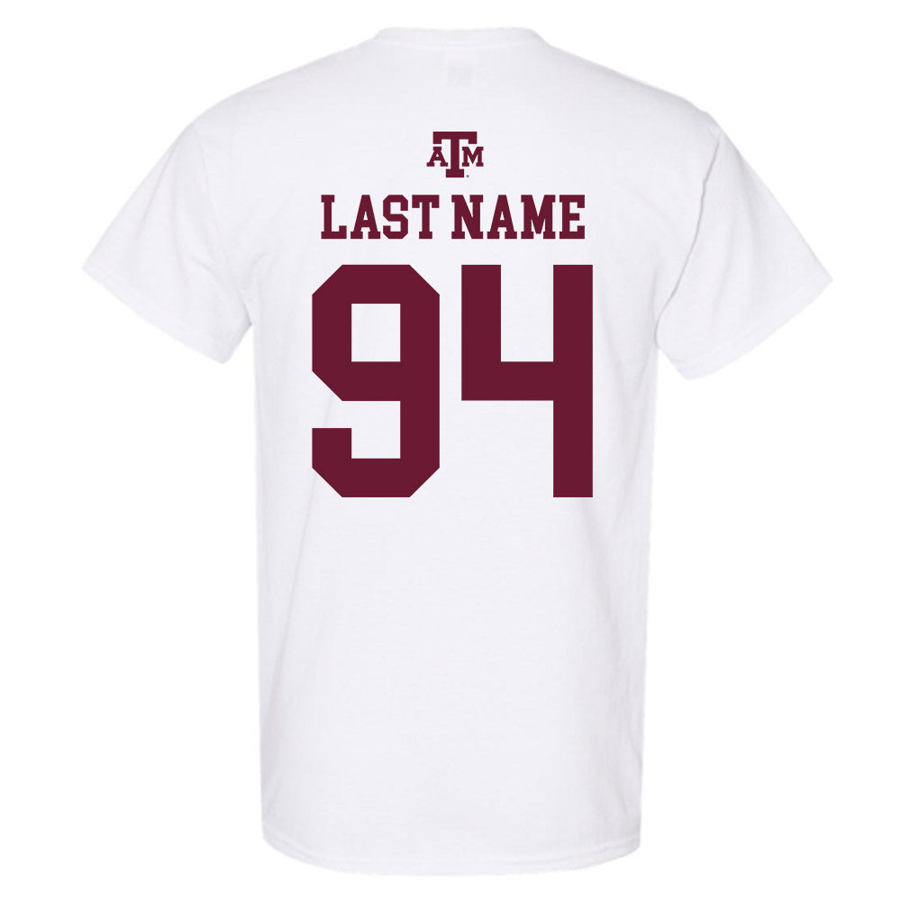 Texas A&M - NCAA Football : Angelo McCullom - White Out 2026 T-Shirt-1
