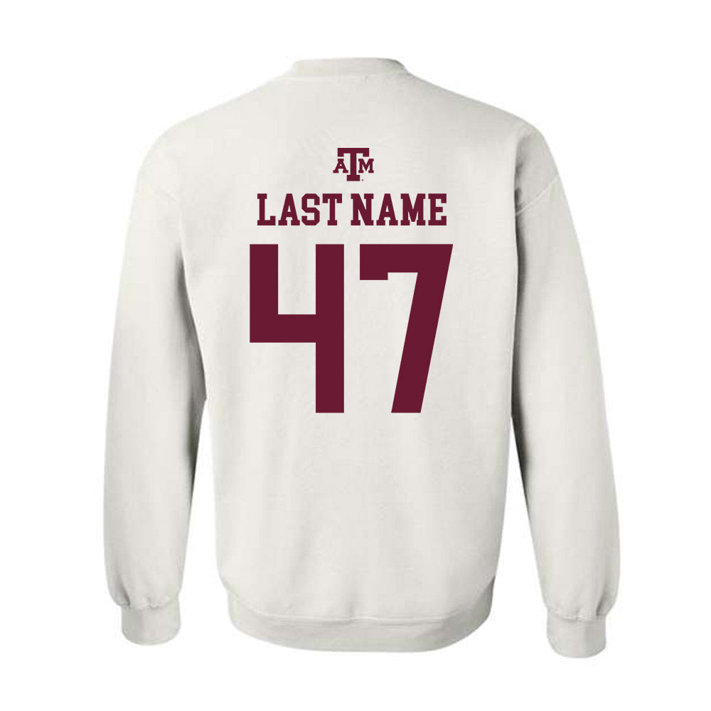 Texas A&M - NCAA Football : Randy Bond - White Out 2026 Crewneck Sweatshirt-1