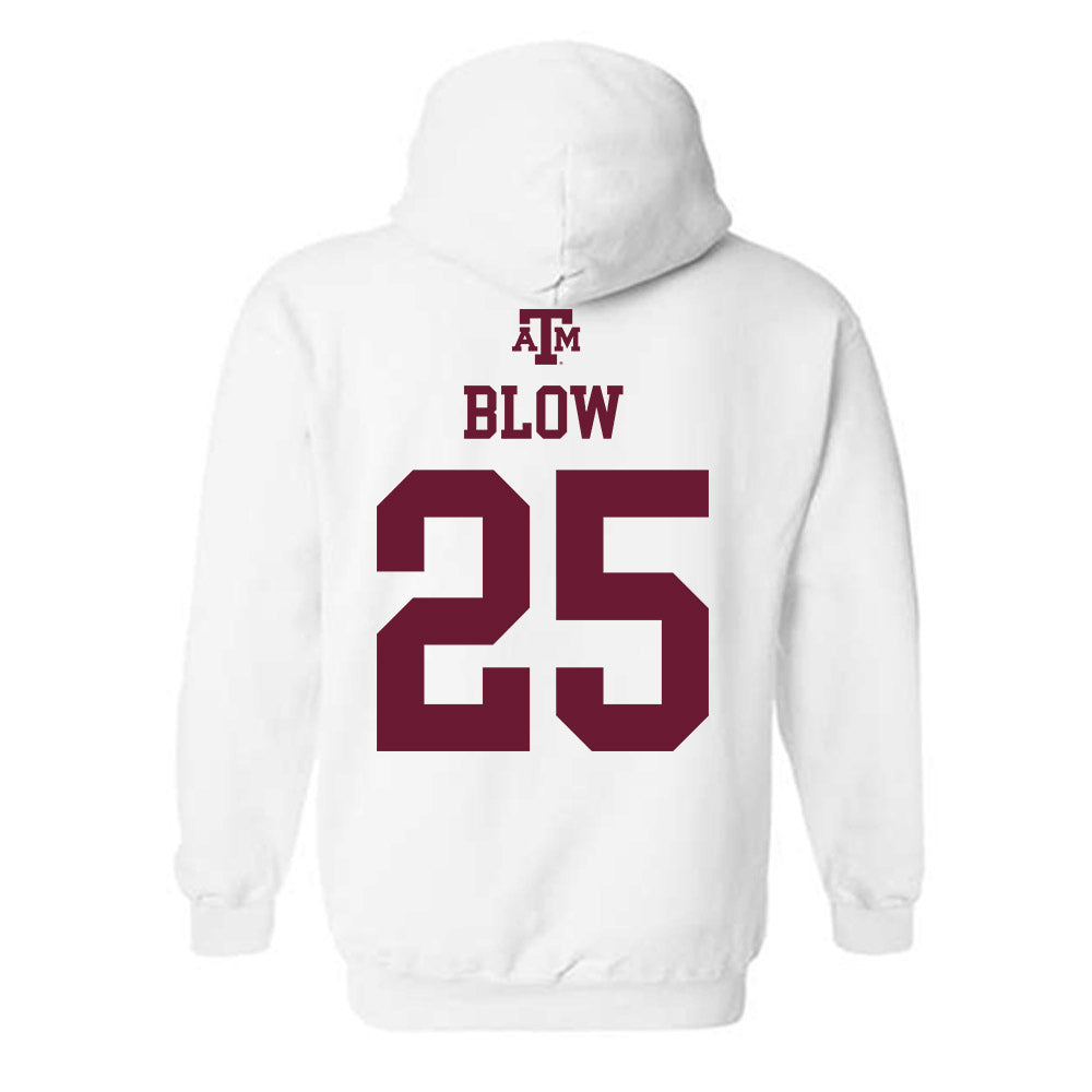 Texas A&M - NCAA Women's Basketball : Salese Blow - White Out 2026 Hooded Sweatshirt-1