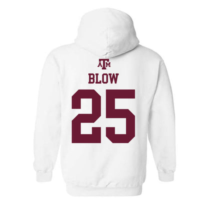 Texas A&M - NCAA Women's Basketball : Salese Blow - White Out 2026 Hooded Sweatshirt-1