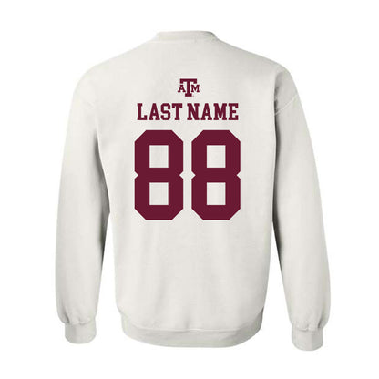 Texas A&M - NCAA Football : Micah Riley - White Out 2026 Crewneck Sweatshirt-1