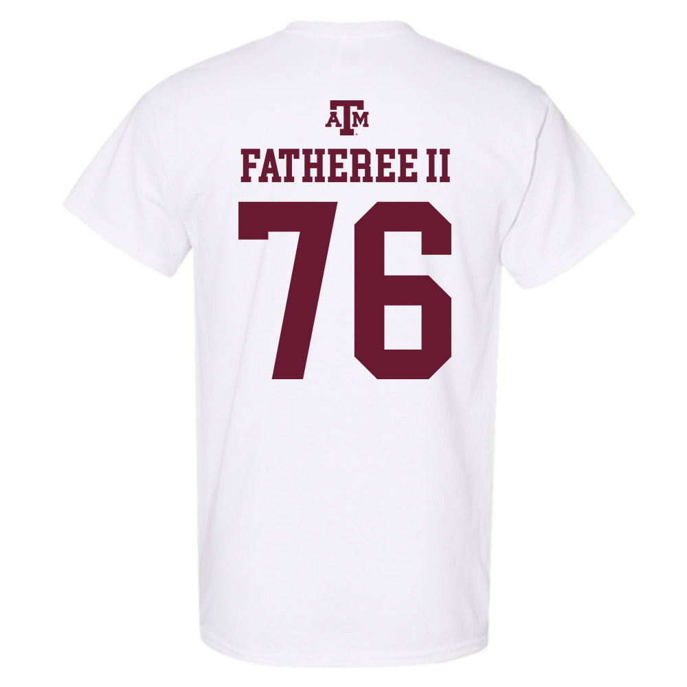 Texas A&M - NCAA Football : Reuben Fatheree II - White Out 2026 T-Shirt-1