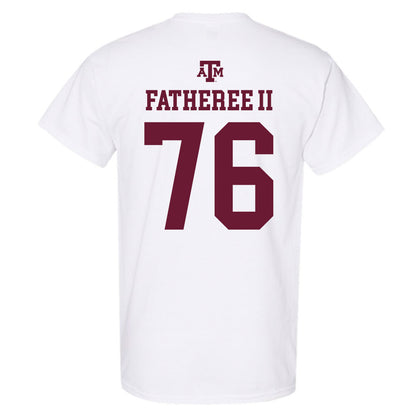 Texas A&M - NCAA Football : Reuben Fatheree II - White Out 2026 T-Shirt-1