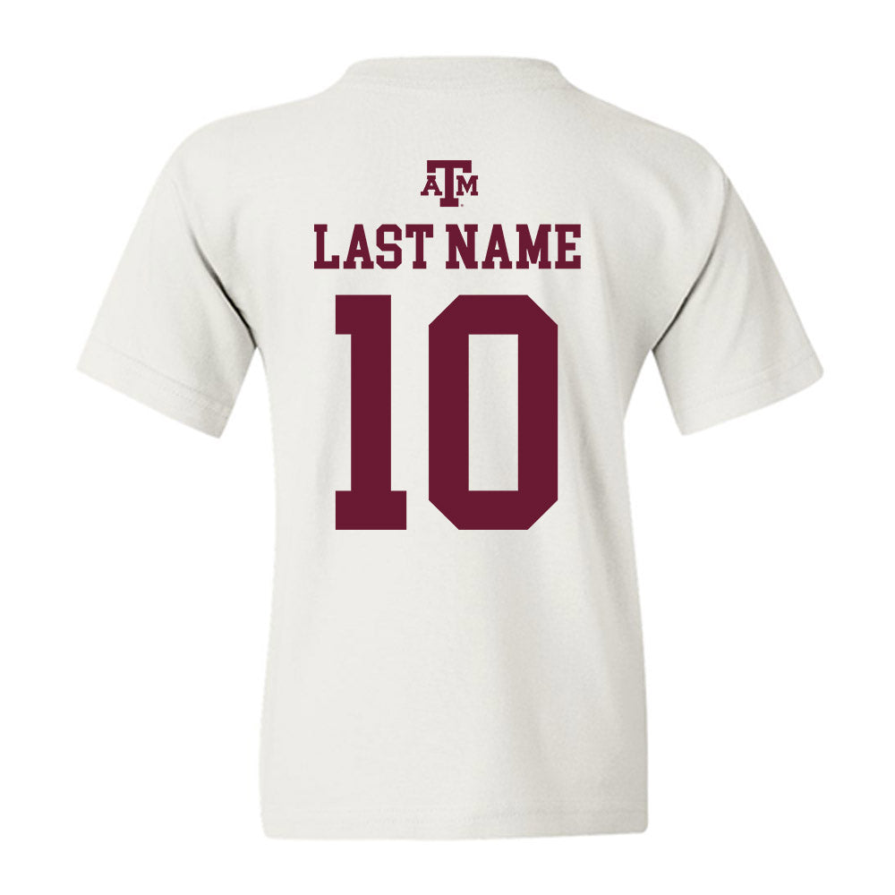 Texas A&M - NCAA Football : Marco Jones - White Out 2026 Youth T-Shirt-1