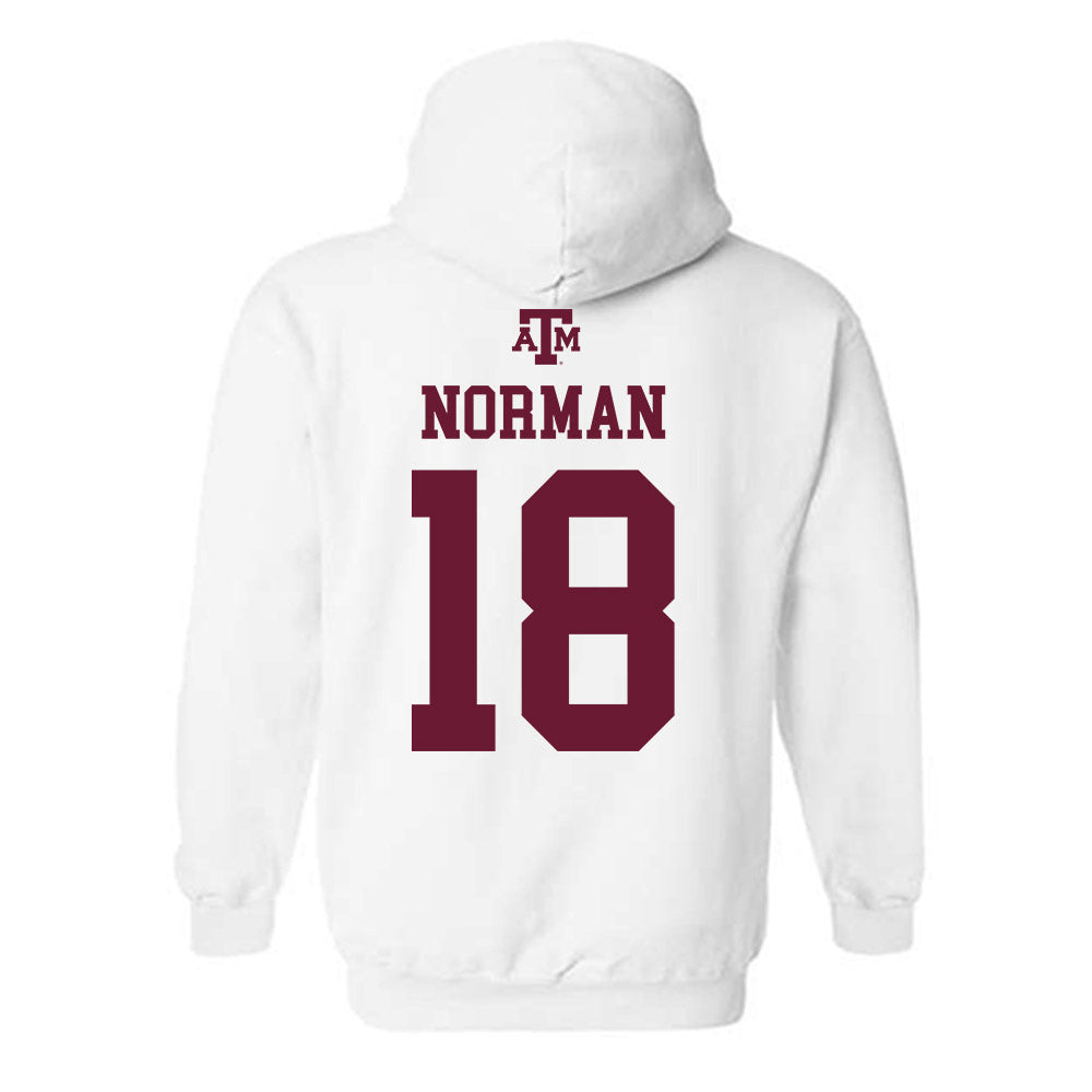 Texas A&M - NCAA Football : TK Norman - White Out 2026 Hooded Sweatshirt-1