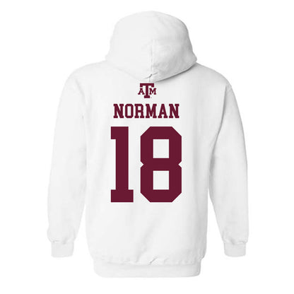 Texas A&M - NCAA Football : TK Norman - White Out 2026 Hooded Sweatshirt-1