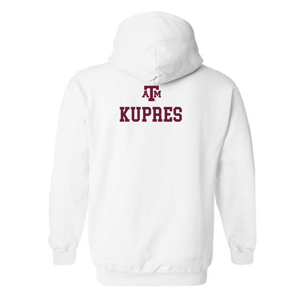 Texas A&M - NCAA Women's Tennis : Mia Kupres - White Out 2026 Hooded Sweatshirt-1