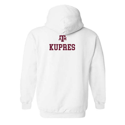 Texas A&M - NCAA Women's Tennis : Mia Kupres - White Out 2026 Hooded Sweatshirt-1