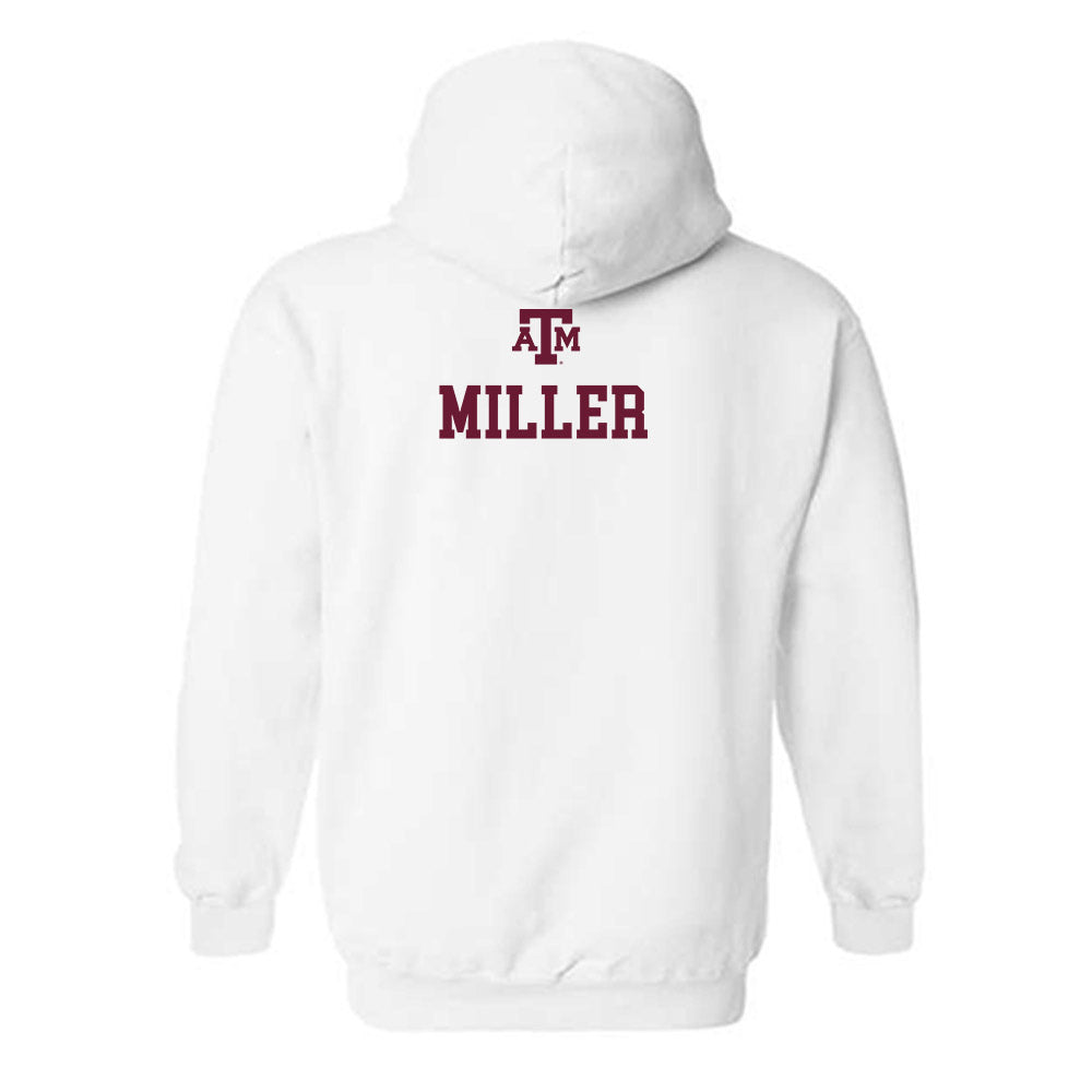 Texas A&M - NCAA Women's Swimming & Diving : Hayden Miller - White Out 2026 Hooded Sweatshirt-1