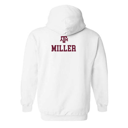 Texas A&M - NCAA Women's Swimming & Diving : Hayden Miller - White Out 2026 Hooded Sweatshirt-1