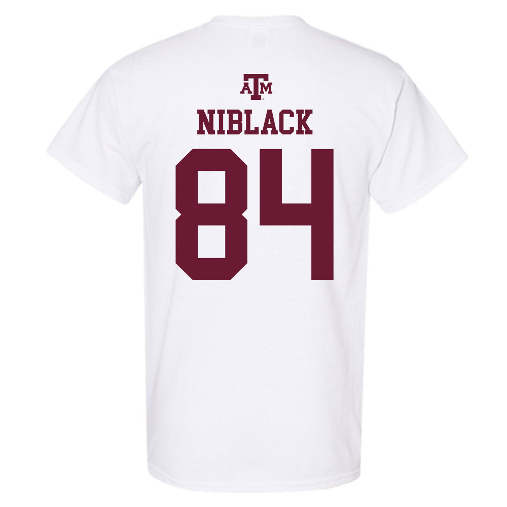 Texas A&M - NCAA Football : Amari Niblack - White Out 2026 T-Shirt-1
