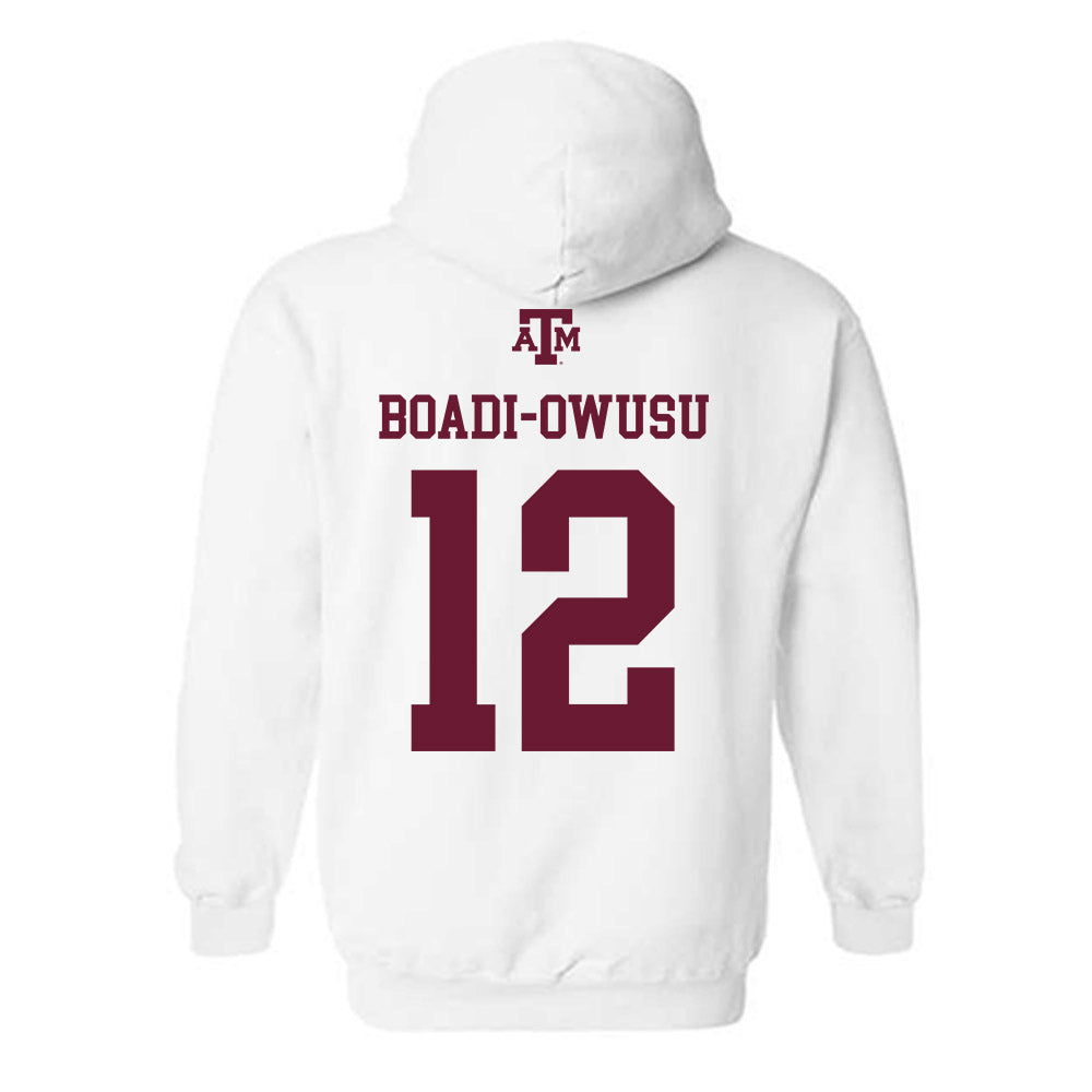 Texas A&M - NCAA Football : Nana Boadi-Owusu - White Out 2026 Hooded Sweatshirt-1