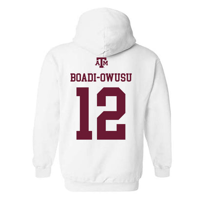 Texas A&M - NCAA Football : Nana Boadi-Owusu - White Out 2026 Hooded Sweatshirt-1