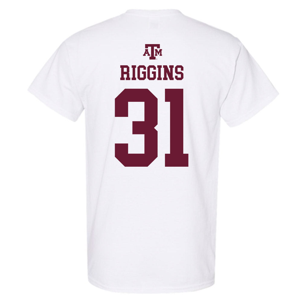 Texas A&M - NCAA Football : Kelvion Riggins - White Out 2026 T-Shirt-1