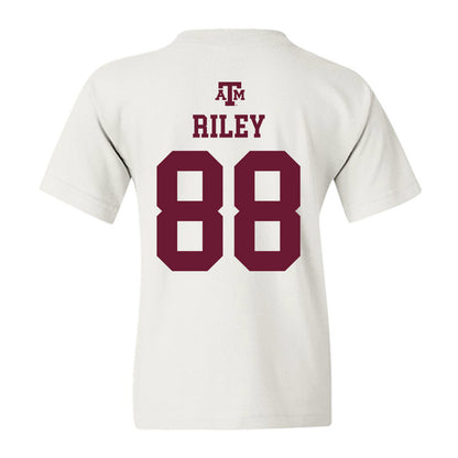 Texas A&M - NCAA Football : Micah Riley - White Out 2026 Youth T-Shirt-1
