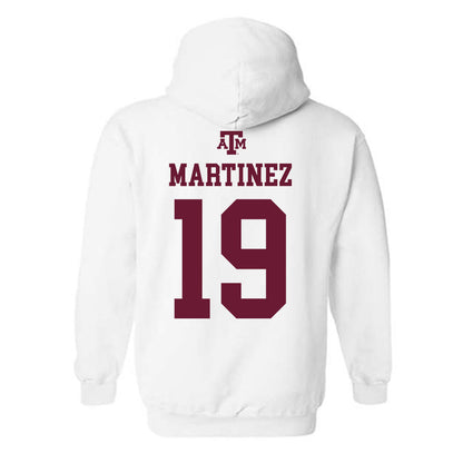 Texas A&M - NCAA Men's Basketball : Eemil Martinez - White Out 2026 Hooded Sweatshirt-1
