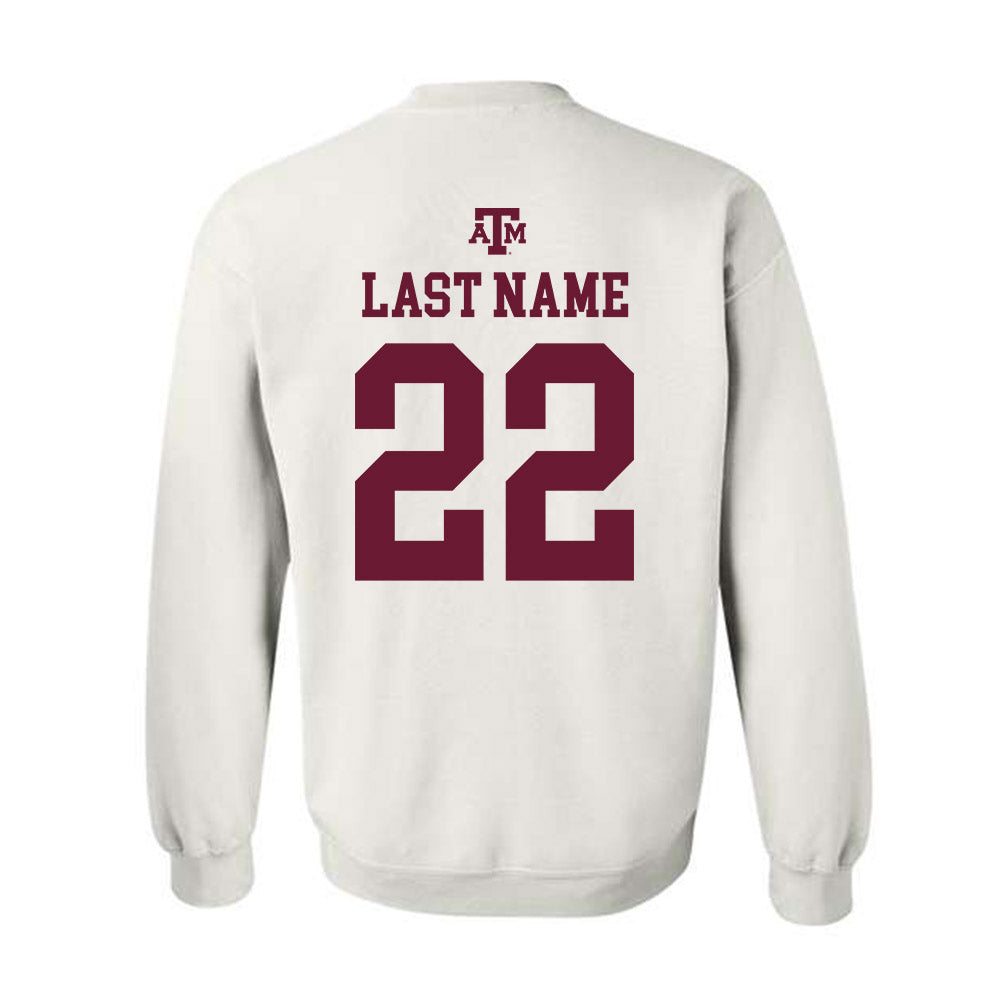 Texas A&M - NCAA Football : Tristian Givens - White Out 2026 Crewneck Sweatshirt-1