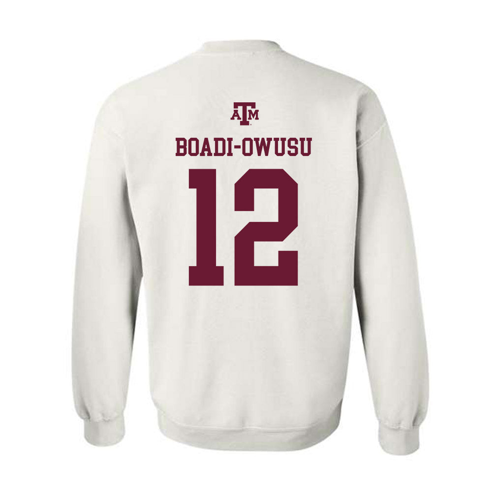 Texas A&M - NCAA Football : Nana Boadi-Owusu - White Out 2026 Crewneck Sweatshirt-1