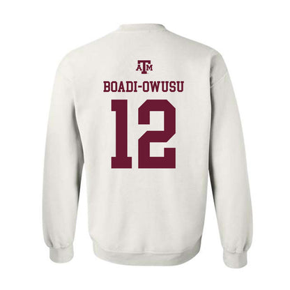Texas A&M - NCAA Football : Nana Boadi-Owusu - White Out 2026 Crewneck Sweatshirt-1