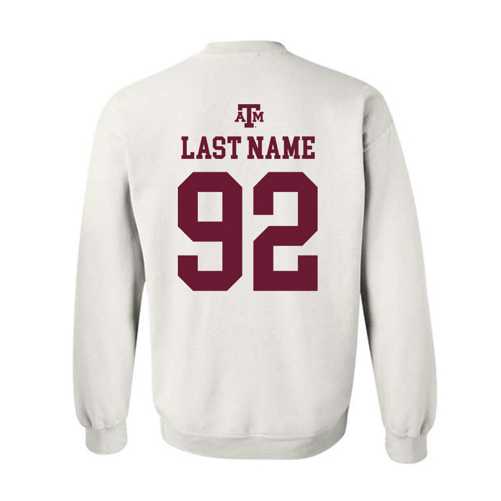 Texas A&M - NCAA Football : Sam M'Pemba - White Out 2026 Crewneck Sweatshirt-1