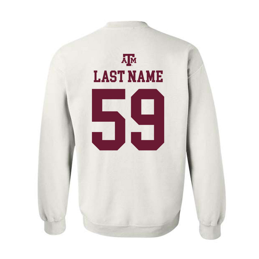 Texas A&M - NCAA Football : Chace Sims - White Out 2026 Crewneck Sweatshirt-1