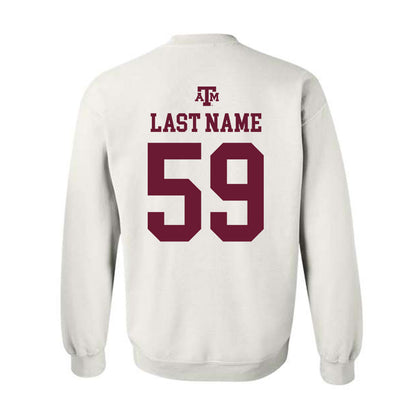 Texas A&M - NCAA Football : Chace Sims - White Out 2026 Crewneck Sweatshirt-1
