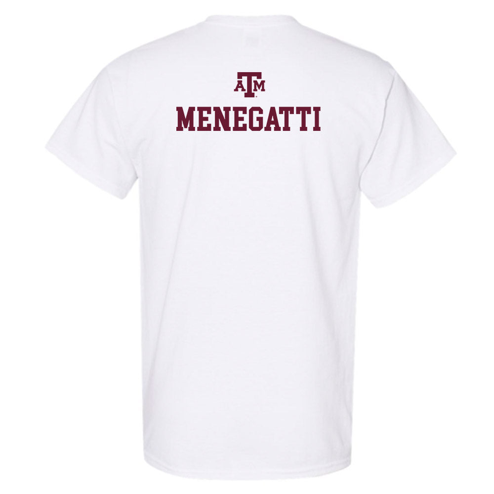 Texas A&M - NCAA Women's Track & Field : Bradie Menegatti - White Out 2026 T-Shirt-1