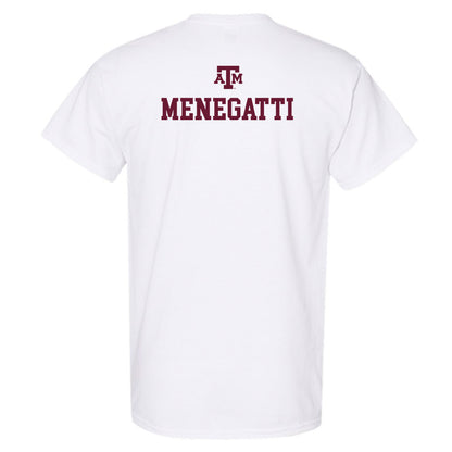 Texas A&M - NCAA Women's Track & Field : Bradie Menegatti - White Out 2026 T-Shirt-1