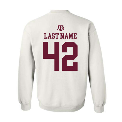 Texas A&M - NCAA Football : Kendall Jackson - White Out 2026 Crewneck Sweatshirt-1