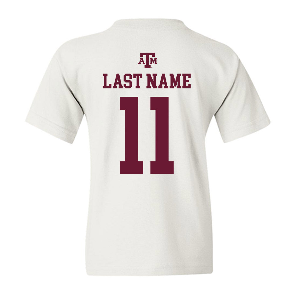 Texas A&M - NCAA Football : Tyler Onyedim - White Out 2026 Youth T-Shirt-1