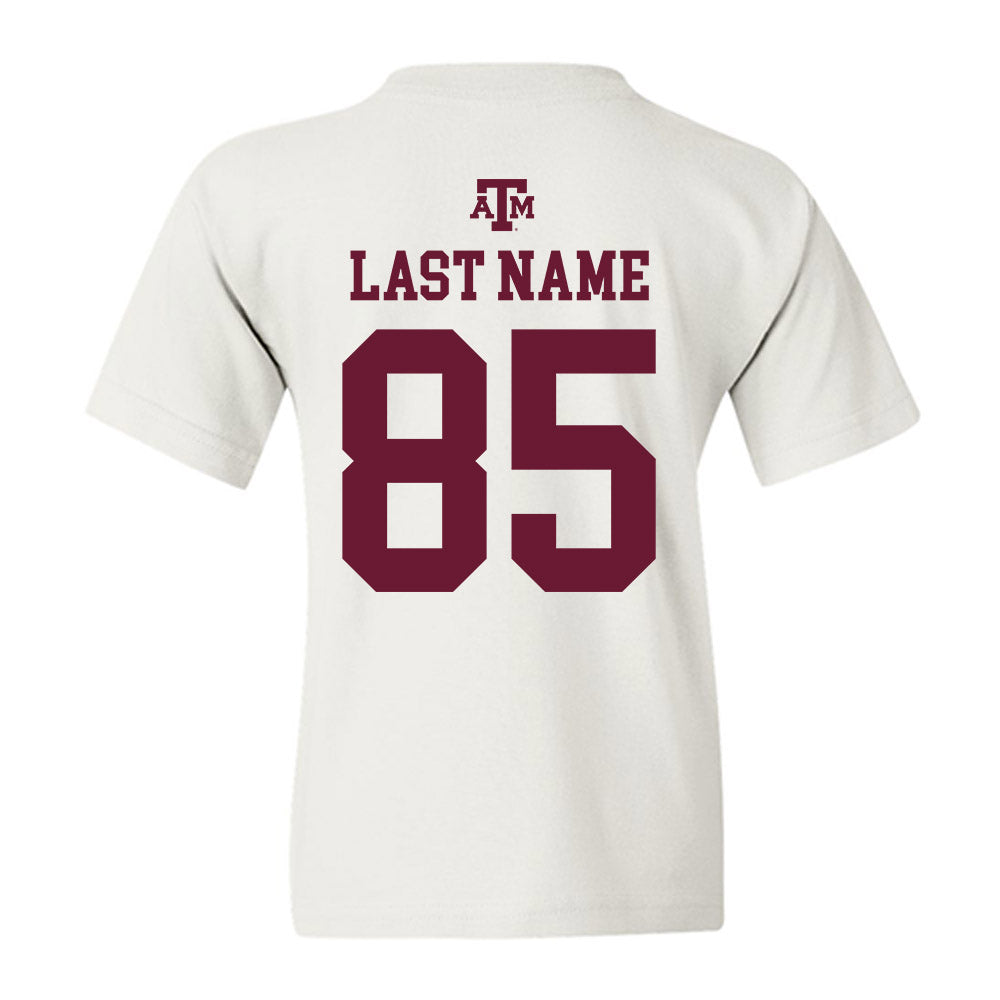 Texas A&M - NCAA Football : Chase Burton - White Out 2026 Youth T-Shirt-1