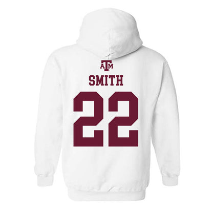 Texas A&M - NCAA Women's Soccer : Kieana Smith - White Out 2026 Hooded Sweatshirt-1