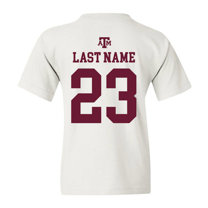 Texas A&M - NCAA Football : Jamarion Morrow - White Out 2026 Youth T-Shirt-1