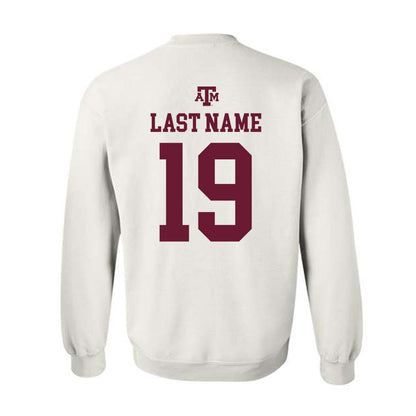 Texas A&M - NCAA Football : Bravion Rogers - White Out 2026 Crewneck Sweatshirt-1