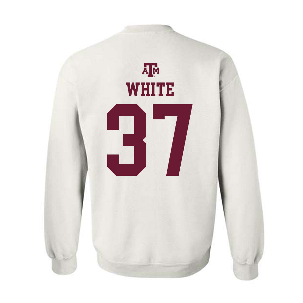 Texas A&M - NCAA Football : Tyler White - White Out 2026 Crewneck Sweatshirt-1