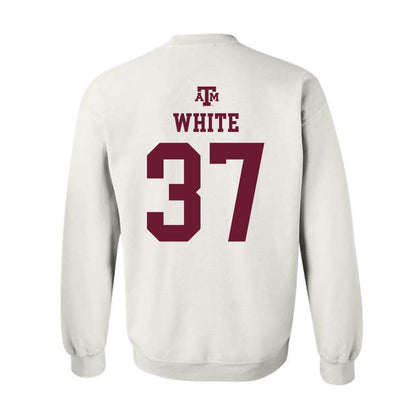 Texas A&M - NCAA Football : Tyler White - White Out 2026 Crewneck Sweatshirt-1