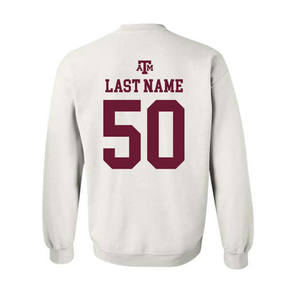 Texas A&M - NCAA Football : Isendre Ahfua - White Out 2026 Crewneck Sweatshirt-1