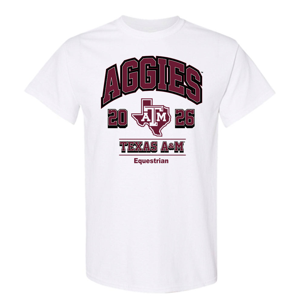 Texas A&M - NCAA Equestrian : Avery Deyoung - White Out 2026 T-Shirt-0