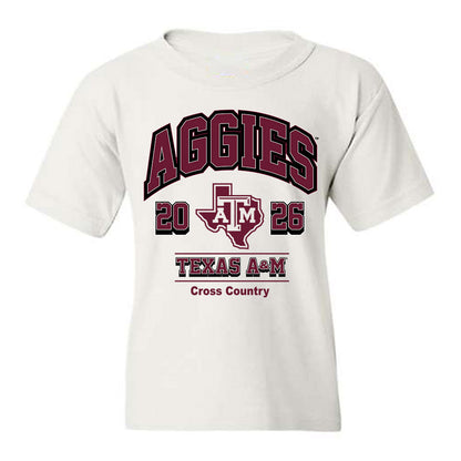 Texas A&M - NCAA Men's Cross Country : Hunter Jackson - White Out 2026 Youth T-Shirt-0