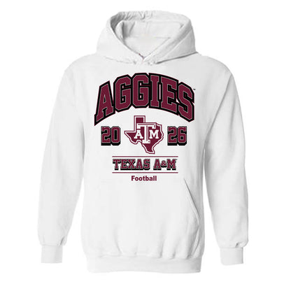 Texas A&M - NCAA Football : Jordan Shaw - White Out 2026 Hooded Sweatshirt-0