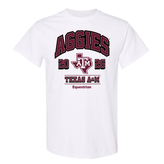 Texas A&M - NCAA Equestrian : Avery Deyoung - White Out 2026 T-Shirt-0