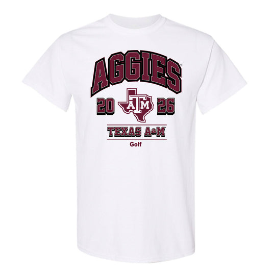 Texas A&M - NCAA Women's Golf : Cayetana Fernandez - White Out 2026 T-Shirt-0