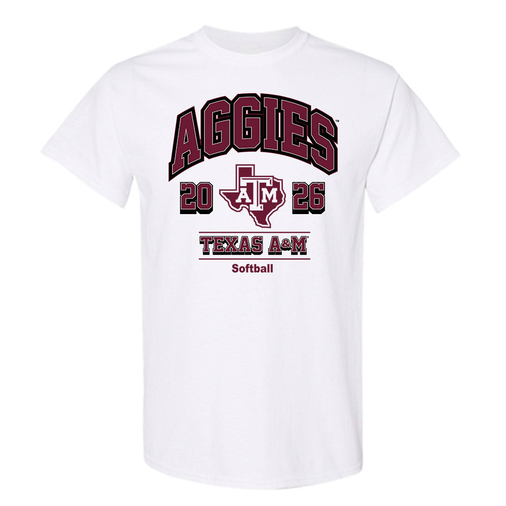 Texas A&M - NCAA Softball : Aubrey Moore - White Out 2026 T-Shirt-0