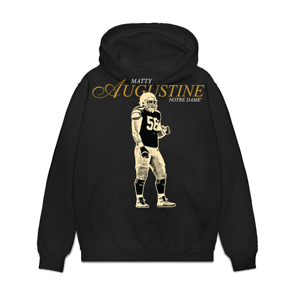 Notre Dame - NCAA Football : Matty Augustine - Graphic Premium Hooded Sweatshirt-0