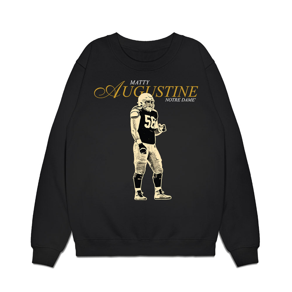 Notre Dame - NCAA Football : Matty Augustine - Graphic Premium Crewneck Sweatshirt-0